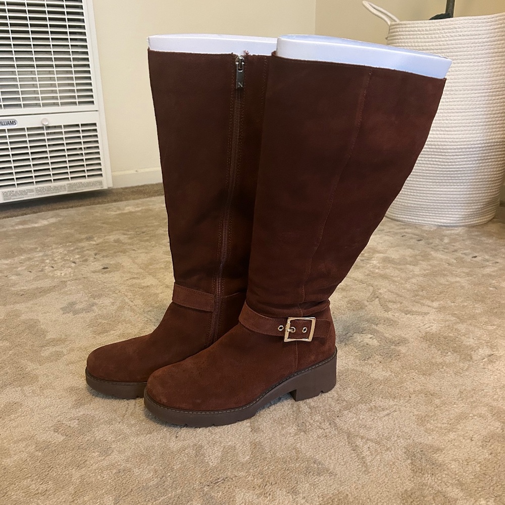 Naturalizer Darry Suede Boots, 8 wide calf